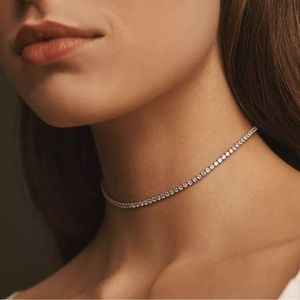NWT Anthropologie BHLDN Serefina Crystal Tennis Necklace